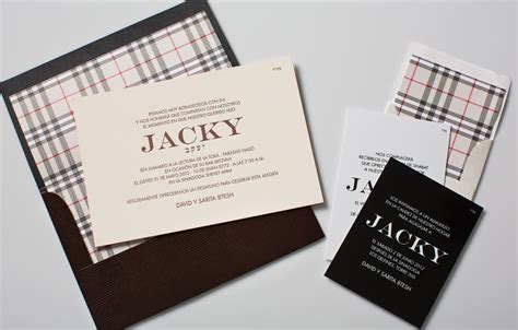 burberry inspired invitations